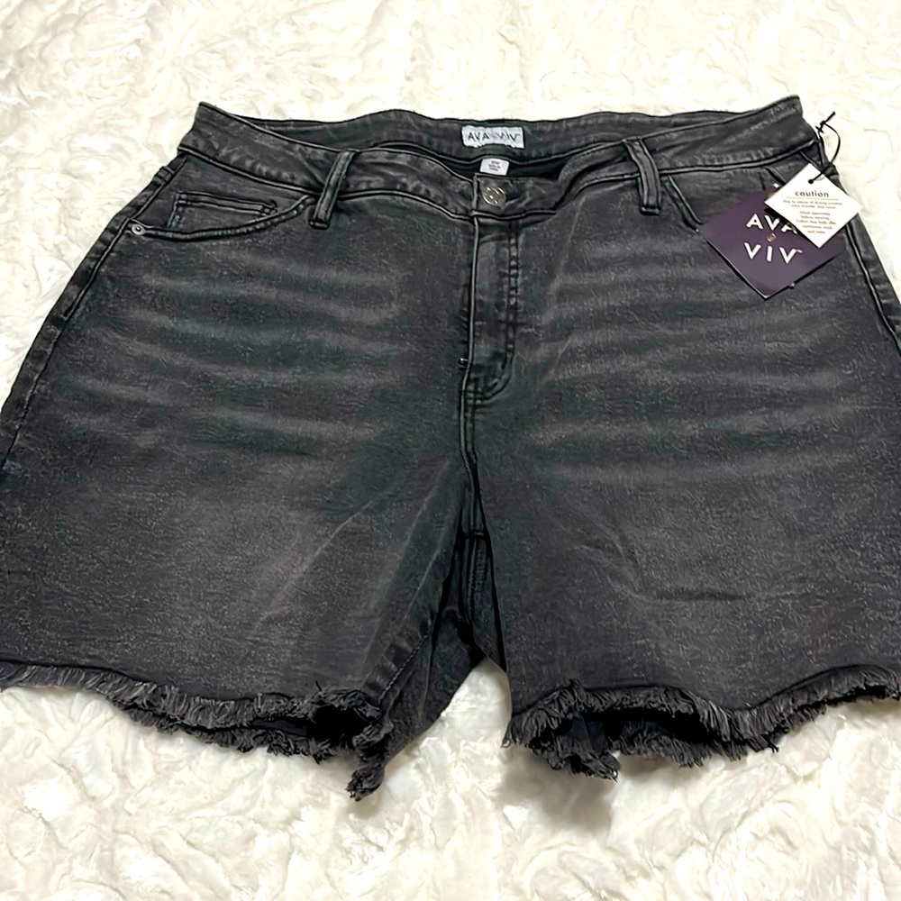 Black Jean Shorts